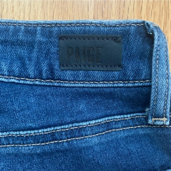 PAIGE Jax Knee Starla Deconstructed Denim Cut Off Shorts Raw Hem 26 - Picture 11 of 13